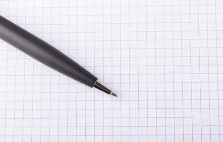 open notepad pen sheet whiteの写真素材