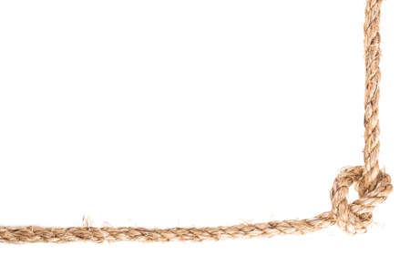 rope knot frame solated on white backgroundの写真素材