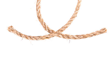 rope knot isolated on white backgroundの写真素材