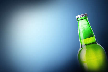 beer bottle isolated on white backgroundの写真素材