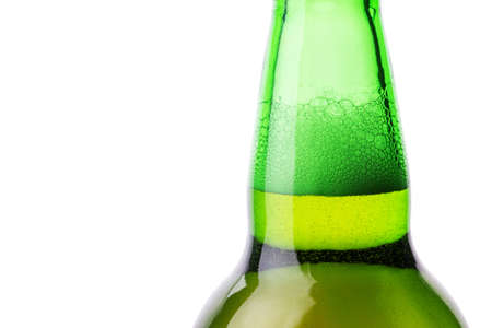beer bottle isolated on white backgroundの写真素材