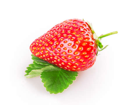 strawberries Isolated on white backgroundの写真素材