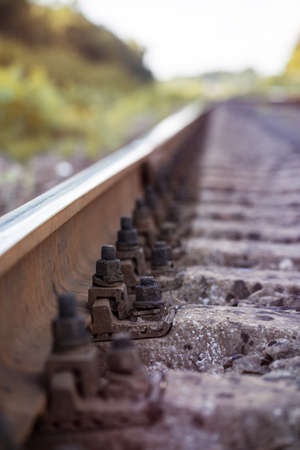 the railroad goes into the distance