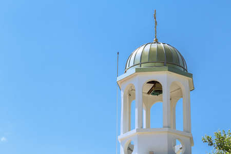 belfry against the blue skyの写真素材