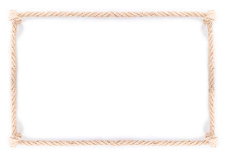 rope frame knot Isolated on white backgroundの写真素材