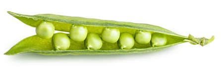 peas isolated on white backgroundの写真素材