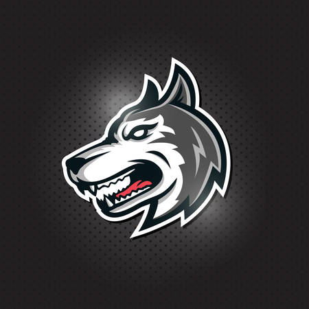 husky, wolf head sport gaming mascot icon