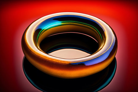 ring with chameleon skin. AI Generatedの素材