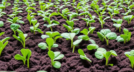 microgreens in the ground. ai generationの素材