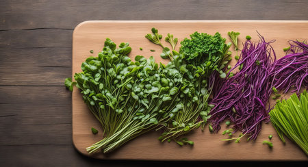 microgreens on board. ai generationの素材