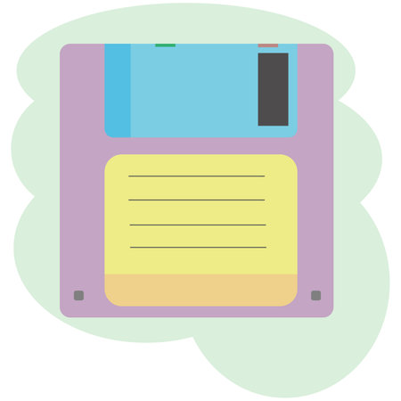 diskette. vintage style. vector graphics. isolated on white backgroundのイラスト素材
