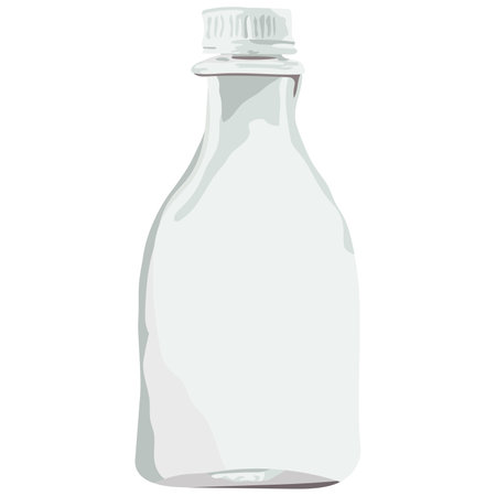 plastic bottle. vintage style. vector graphics. isolated on white backgroundのイラスト素材