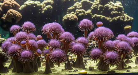 sea urchin in the aquarium. ai generationの素材