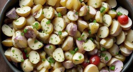 Potato salad in a bowl. ai generationの素材