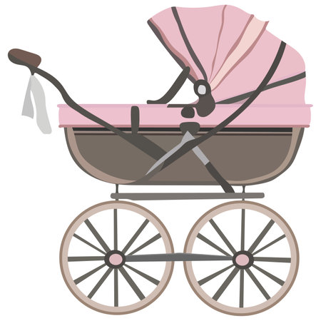 Baby carrier. vector graphics. isolated on white backgroundのイラスト素材