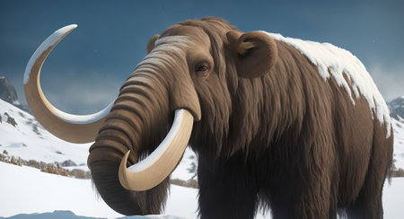 unusual mammoth realistic. ai generationの素材