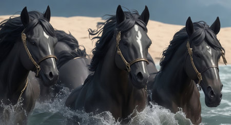 Mares of Diomedes realistic. ai generationの素材