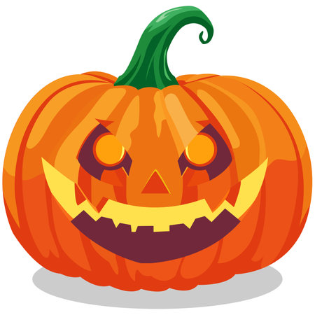 Simple illustration of Halloween pumpkin. Vector illustrationのイラスト素材