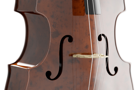 Contrabass. Isolated on black background. 3d illustrationの写真素材