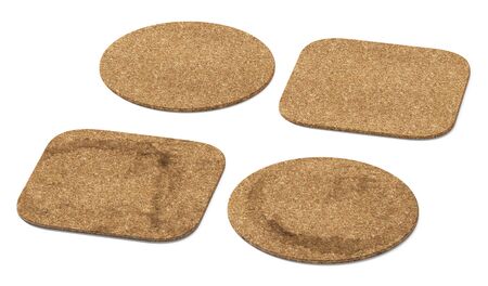 Beer coaster. Isolated on white background. 3d illustrationの写真素材