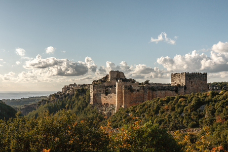 Citadel of Salah Ed-Din. Saladin Castle, Latakia, Syria.の写真素材