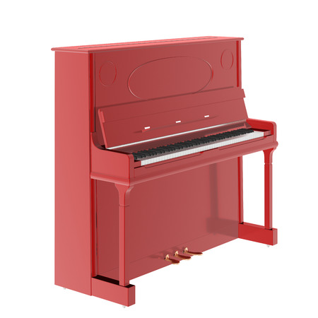 Piano. Isolated on white background. 3d renderの写真素材