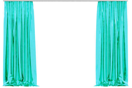 Curtain isolated on white background. Include clipping path. 3D illustrationの写真素材
