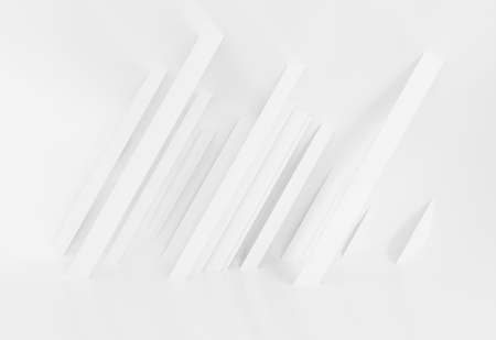 White architecture space. 3d render