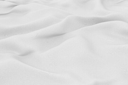 White fabric folds. 3d renderの写真素材