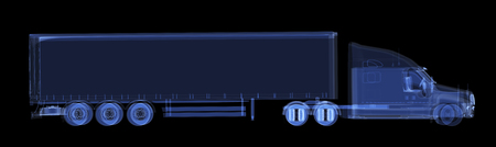 X-ray truck isolated. 3d renderの写真素材