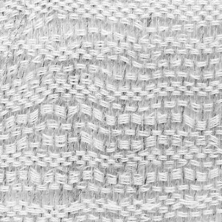 White hand weaving matting tweed fabric texture. Closeup square fragment
