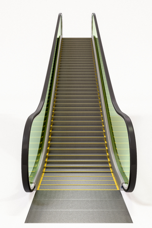 Escalator isiolated on white. 3d illustrationの写真素材