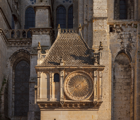 Chartres Cathedral or Cathedral of Our Lady of Chartres (Cathedrale Notre-Dame de Chartres)....