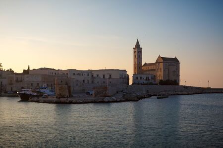 Trani Cathedral at evening (Cattedrale di San Nicola Pellegrino). Trani, Puglia (Apulia), Italy