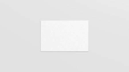 Business card mockup. Single business card on white background. View directly above. 3d illustrationの写真素材