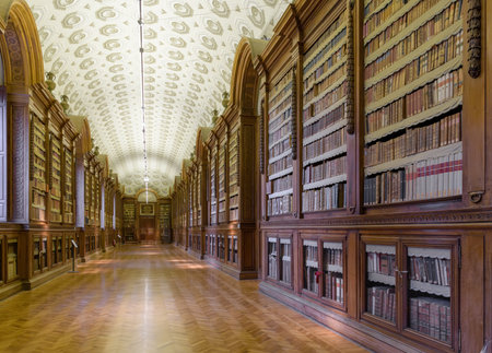 Palatina Library or Biblioteca Palatina in Parma, Italyのeditorial素材