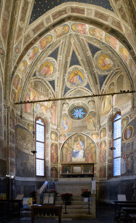 Basilica of Saint Anthony of Padua - Cappella del beato Luca Belludi - Giusto de' Menabuoi. Padova, Italyのeditorial素材