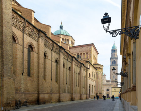 Bell Tower of the San Giovanni Church. Parma, Italyのeditorial素材