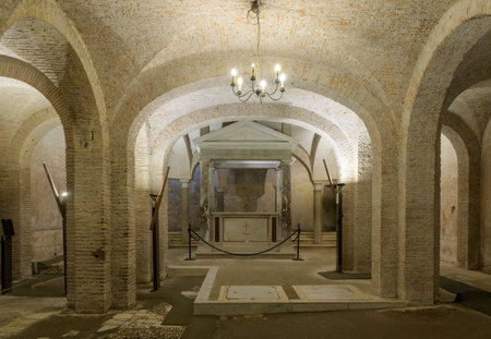 4th century church under the Basilica of Saint Clement (Basilica di San Clemente al Laterano) -...