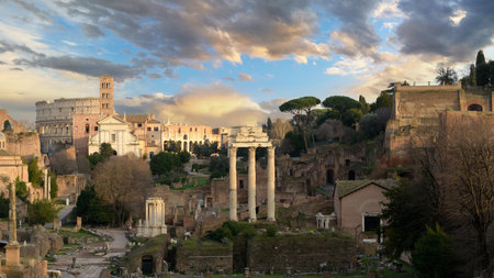 The Roman Forum (Forum Romanum or Foro Romano). Rome, Italy