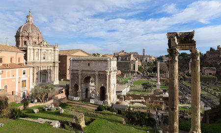 The Roman Forum (Forum Romanum or Foro Romano). Rome, Italy