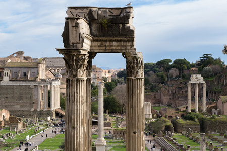The Roman Forum (Forum Romanum or Foro Romano). Rome, Italy