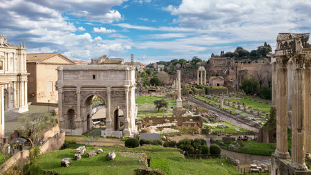 The Roman Forum (Forum Romanum or Foro Romano). Rome, Italy