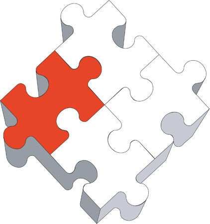 3d puzzle in color 03のイラスト素材