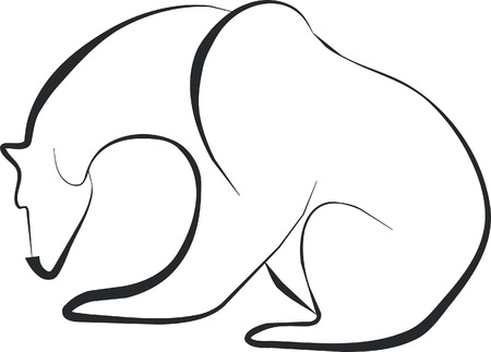 bear silhouetteのイラスト素材