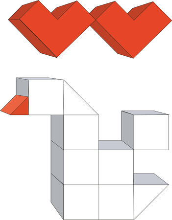 3d cubesのイラスト素材