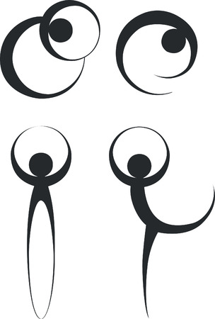 people dancing blackのイラスト素材