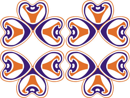 Vector. Ornament flower in color  24のイラスト素材