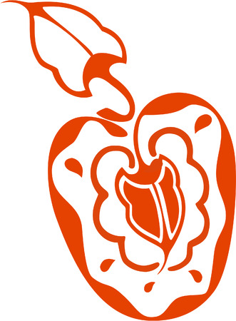 Vector. Apple in color 01のイラスト素材