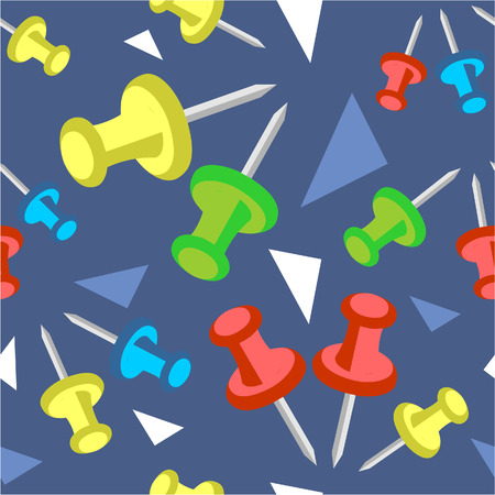 Vector. Seamless office ornament  in color  06のイラスト素材
